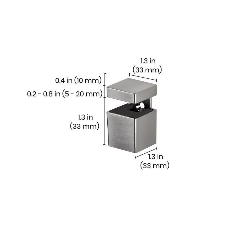 Dolle Bloc 2.5 in. H X 1.3 in. W X 1.3 in. D Silver Metal Shelf Clips, Pack of 5