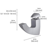 Dolle Scoop Maxi 4.9 in. H X 1.4 in. W X 4.1 in. D Silver Metal Shelf Clips, Pack of 5