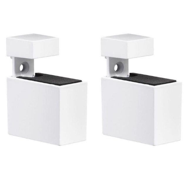 Dolle Cuadro 2.7 in. H X 0.9 in. W X 1.9 in. D White Metal Shelf Clips, Pack of 7