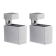 Dolle Cuadro 2.7 in. H X 0.9 in. W X 1.9 in. D Silver Metal Shelf Clips, Pack of 7