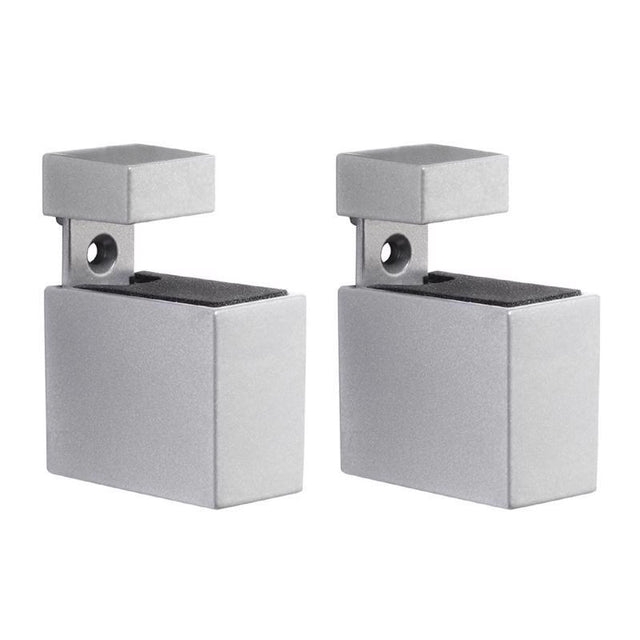 Dolle Cuadro 2.7 in. H X 0.9 in. W X 1.9 in. D Silver Metal Shelf Clips, Pack of 7
