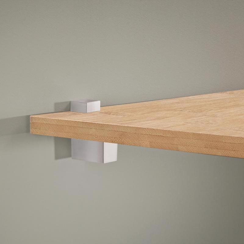 Dolle Cuadro 2.7 in. H X 0.9 in. W X 1.9 in. D Silver Metal Shelf Clips, Pack of 7