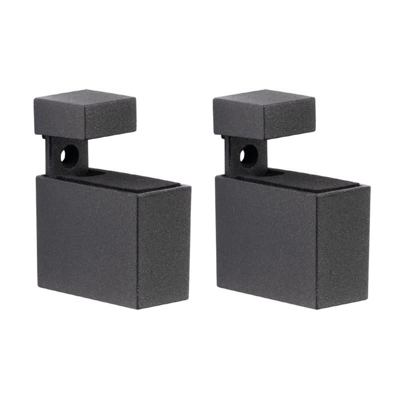 Dolle Cuadro 2.7 in. H X 0.9 in. W X 1.9 in. D Black Metal Shelf Clips, Pack of 7
