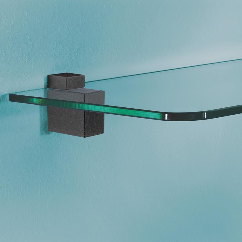 Dolle Cuadro 2.7 in. H X 0.9 in. W X 1.9 in. D Black Metal Shelf Clips, Pack of 7