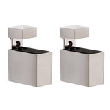 Dolle Cuadro 2.7 in. H X 0.9 in. W X 1.9 in. D Silver Metal Shelf Clips, Pack of 7
