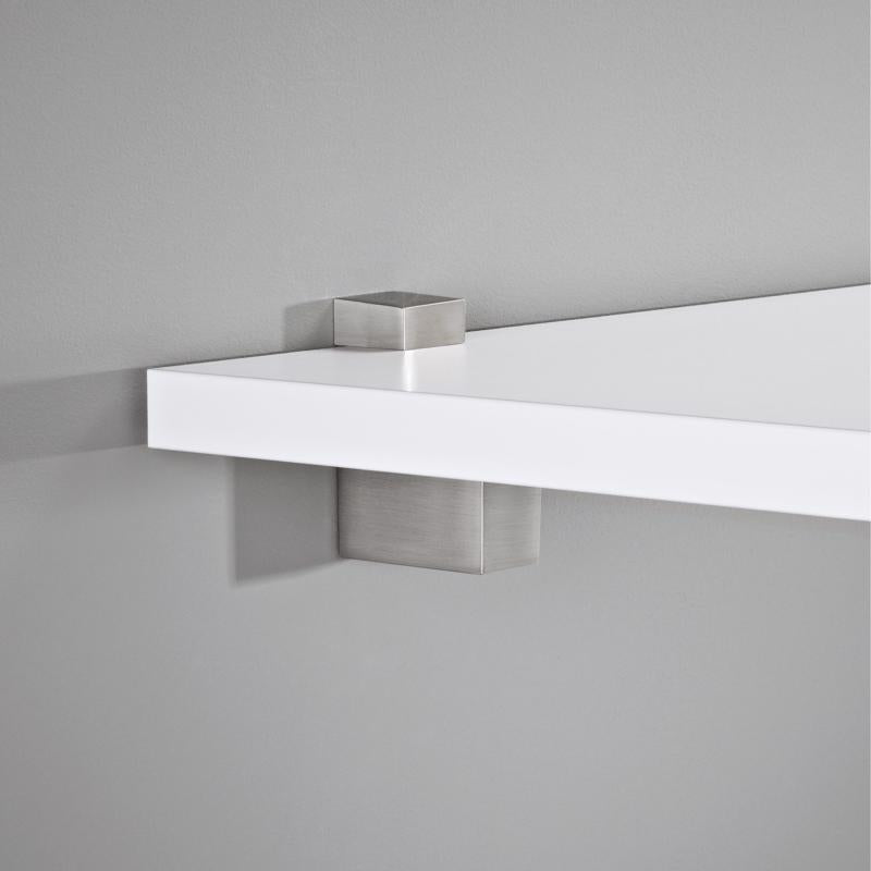 Dolle Cuadro 2.7 in. H X 0.9 in. W X 1.9 in. D Silver Metal Shelf Clips, Pack of 7