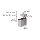 Dolle Cuadro 2.7 in. H X 0.9 in. W X 1.9 in. D Silver Metal Shelf Clips, Pack of 7