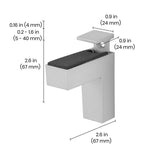 Dolle Eliot 4.4 in. H X 0.9 in. W X 2.6 in. D Silver Metal Shelf Clips, Pack of 7