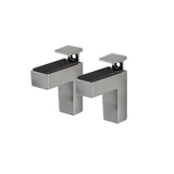 Dolle Eliot 4.4 in. H X 0.9 in. W X 2.6 in. D Silver Metal Shelf Clips, Pack of 7