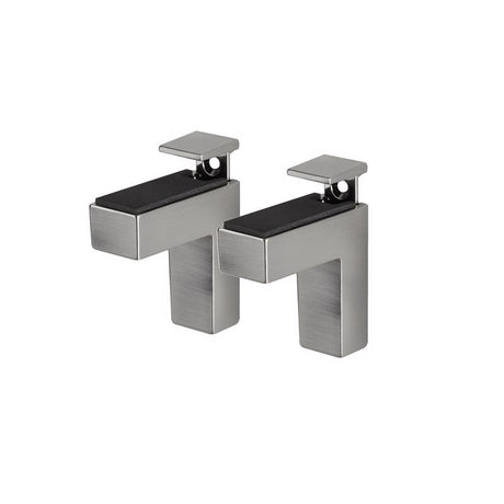 Dolle Eliot 4.4 in. H X 0.9 in. W X 2.6 in. D Silver Metal Shelf Clips, Pack of 7
