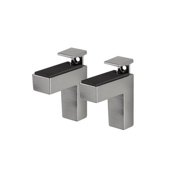 Dolle Eliot 4.4 in. H X 0.9 in. W X 2.6 in. D Silver Metal Shelf Clips, Pack of 7