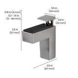 Dolle Eliot 4.4 in. H X 0.9 in. W X 2.6 in. D Silver Metal Shelf Clips, Pack of 7