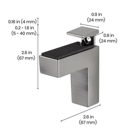 Dolle Eliot 4.4 in. H X 0.9 in. W X 2.6 in. D Silver Metal Shelf Clips, Pack of 7