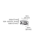 Dolle Flic 1.6 in. H X 1.6 in. W X 0.8 in. D Silver Metal Shelf Clips, Pack of 8