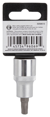 Vulcan 3505012214 Fractional Star Bit Socket, T40 Tip, Chrome