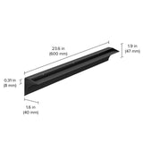 Dolle Rail 1.9 in. H X 23.6 in. W X 1.6 in. D Black Aluminum Shelf Bracket, Pack of 6
