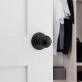 Kwikset Polo Matte Black Passage Knob 1-3/4 in.