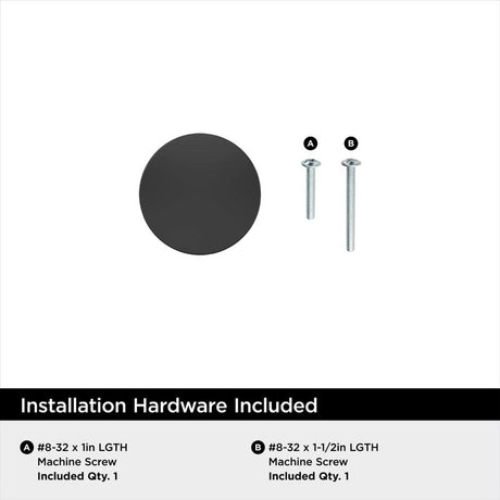 Amerock Everyday Basics Chalice Round Cabinet Knob 1-1/4 in. D 1-1/8 in. Matte 1 pk