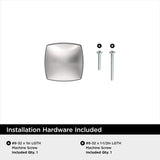 Amerock Everyday Basics Garfield Square Cabinet Knob 1-3/16 in. D 1 in. Polished Chrome 1 pk