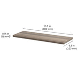 Dolle Lite 0.75 in. H X 31.5 in. W X 9.8 in. D Driftwood Particle Board Shelf Board, Pack of 2