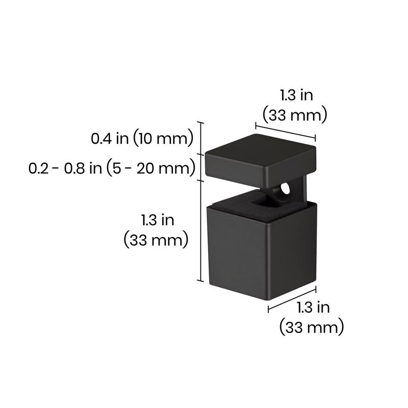 Dolle Bloc 2.5 in. H X 1.3 in. W X 1.3 in. D Black Metal Shelf Clips, Pack of 5