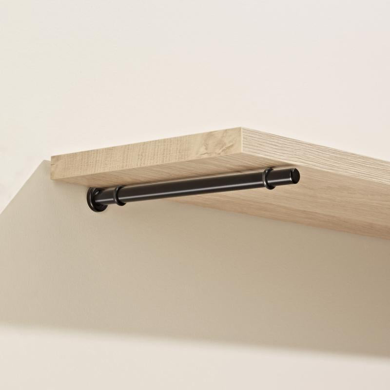 Dolle Atlas 0.9 in. H X 0.5 in. W X 7.9 in. D Black Steel Shelf Bracket, Pack of 8