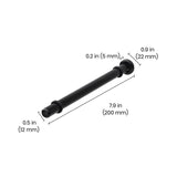 Dolle Atlas 0.9 in. H X 0.5 in. W X 7.9 in. D Black Steel Shelf Bracket, Pack of 8