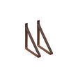 Dolle Loop 9.4 in. H X 1.2 in. W X 9.8 in. D Brown Leather Shelf Bracket, Pack of 8