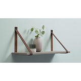 Dolle Loop 9.4 in. H X 1.2 in. W X 9.8 in. D Brown Leather Shelf Bracket, Pack of 8