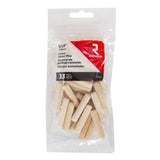 Richelieu Fluted Wood Dowel Pin 5/16 in. D X 1.5 in. L 33 pk Natural, Pack of 5