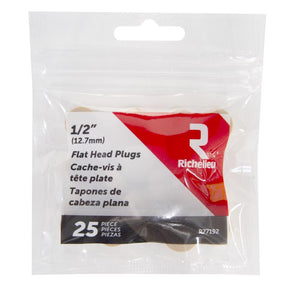 Richelieu Flat Birch Head Plug 1/2 in. D X .5 in. L 25 pk Natural, Pack of 5