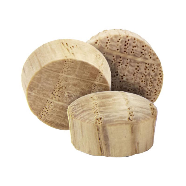 Richelieu Round Oak Head Plug 1/2 in. D X .5 in. L 25 pk Natural, Pack of 5