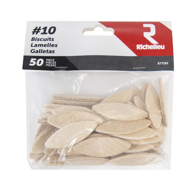 Richelieu Flat Wood Plate Joining Biscuits 2.25 in. L 50 pk Natural, Pack of 5