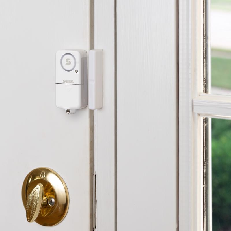 Sabre Battery Powered Indoor White Door Alarm