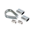 Koch Industries Zinc-Plated Aluminum 1/16 in. D Wire Rope Clips and Thimble, Pack of 10