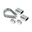 Koch Industries Zinc-Plated Aluminum 3/16 in. D Wire Rope Clips and Thimble, Pack of 10
