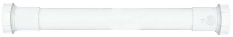 Plumb Pak PP42-16W Pipe Extension Tube, 1-1/4 in, 16 in L, Slip-Joint, Plastic, White