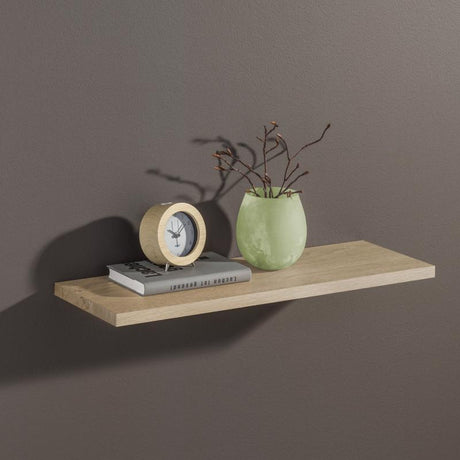Dolle Lite Feelwood 0.79 in. H X 23.6 in. W X 7.9 in. D Oak Particle Board Decorative Wall Shelf, Pack of 2