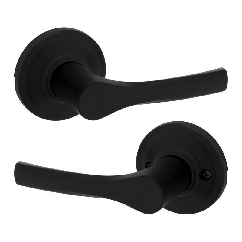 Kwikset Matte Black Passage Lever