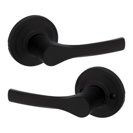 Kwikset Matte Black Passage Lever