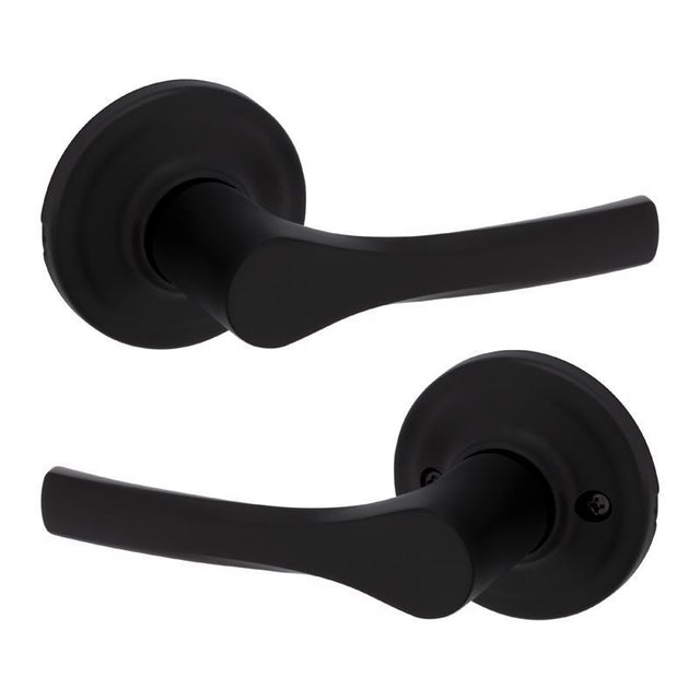 Kwikset Matte Black Passage Lever
