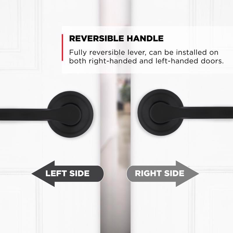 Kwikset Matte Black Passage Lever
