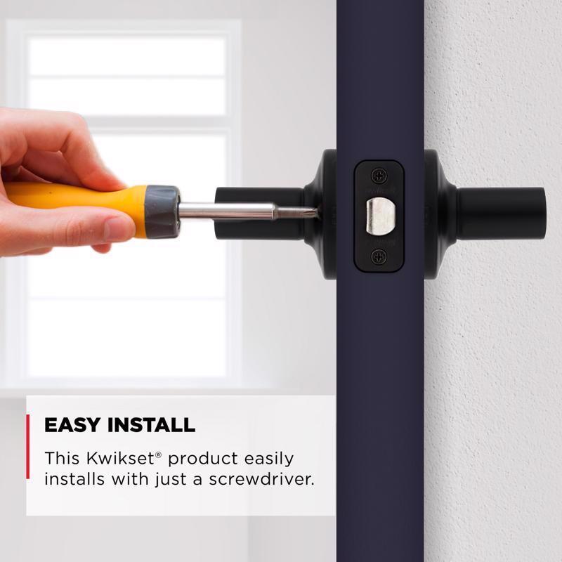 Kwikset Matte Black Privacy Lever