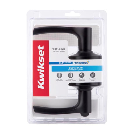 Kwikset Matte Black Privacy Lever