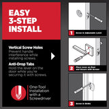 Kwikset Smartkey Security Matte Black Keyed Entry Lever KW1 1-3/4 in.