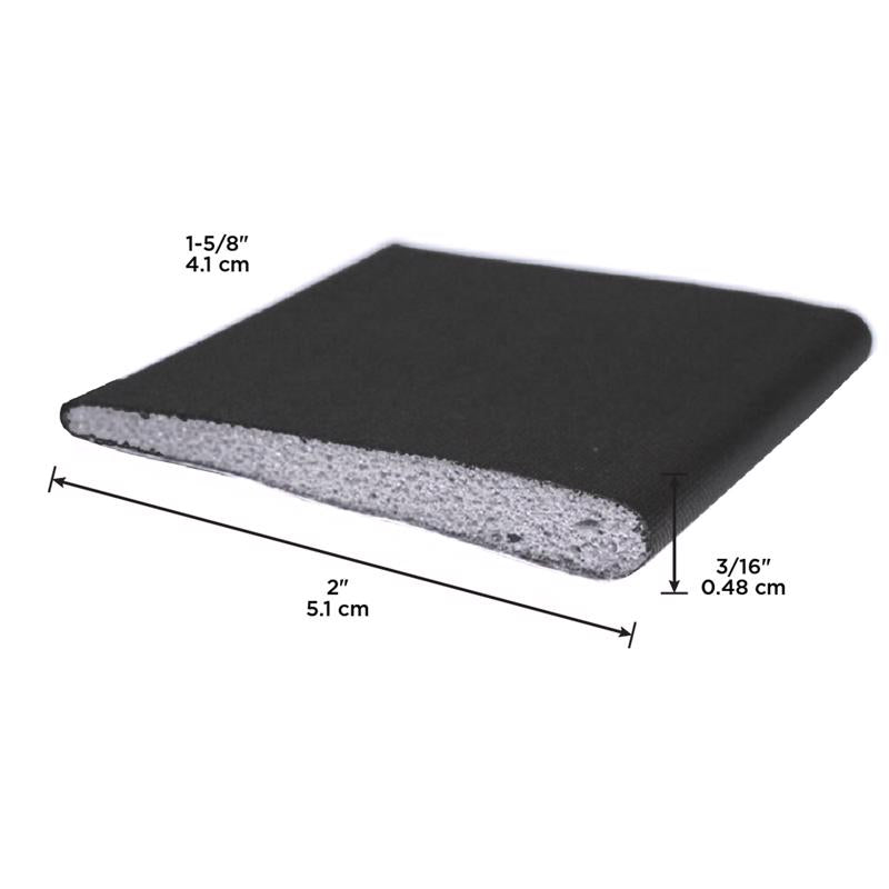 M-D Building Products Black Foam/Vinyl Compression Weatherstrip For Door Jambs 2 in. L X 0.18 in.
