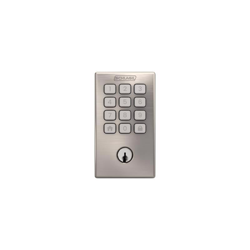 Schlage Arrive Satin Nickel Steel Wi-Fi Deadbolt with Century Trim