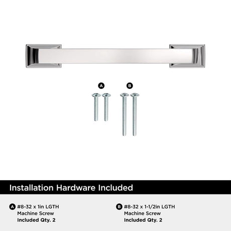 Amerock Incisive Transitional Arch Cabinet Pull 3-3/4 in. Polished Chrome Silver 1 pk