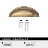 Amerock Transitional Cup Cabinet Cup Pull 3 in. Champagne Bronze Gold 1 pk