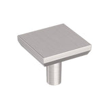 Amerock Chamfered Edge Contemporary  Square Cabinet Knob 1 in. Satin Nickel 1 pk